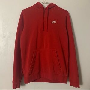 Nike Club Fleece Red Pullover Hoodie